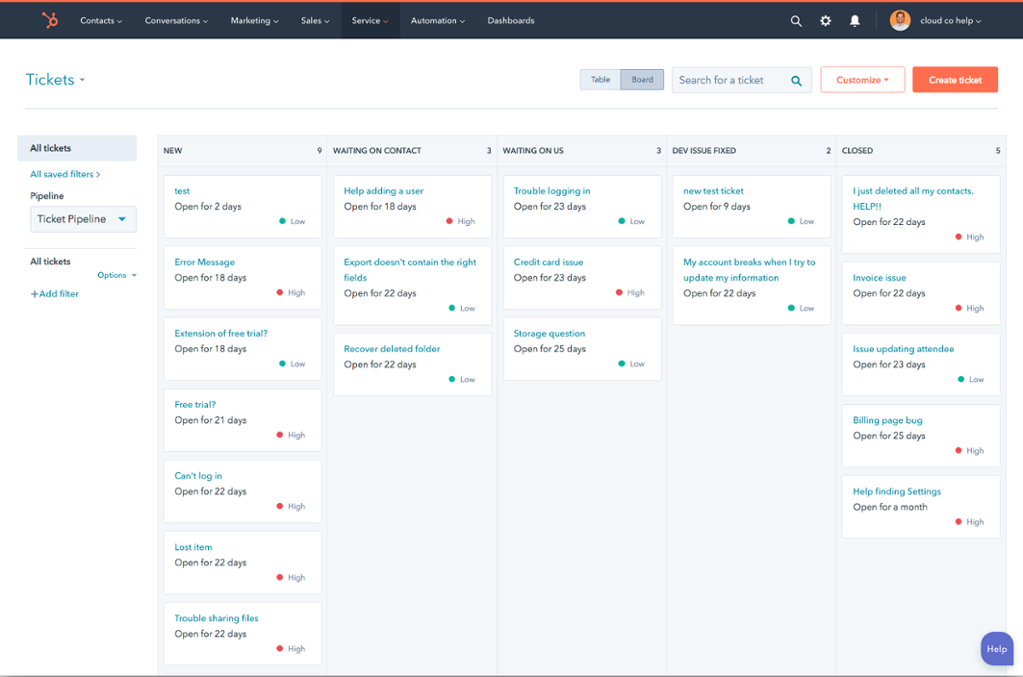 Why Your Manufacturing Business Should Be Using HubSpot S Service   Tickets Board View #keepProtocol